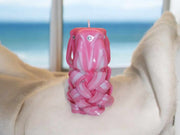 Hand-carved unscented swan candle design