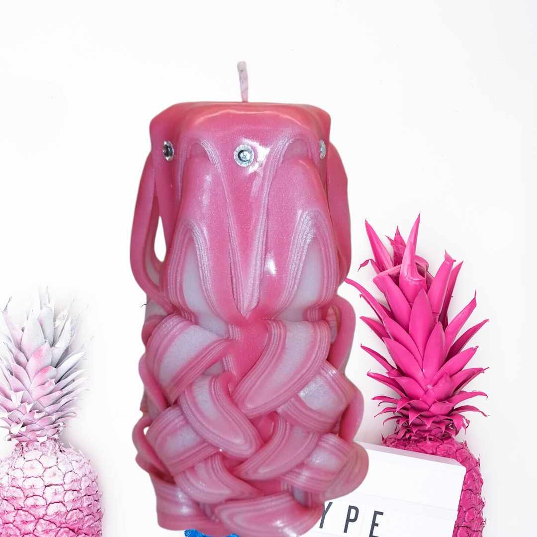 Hand-carved unscented swan candle design