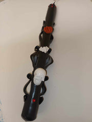 Hand-carved taper candle with elegant design