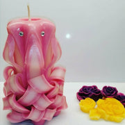 Hand-carved unscented swan candle design