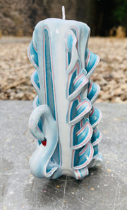 Handmade unicorn sculptural candle centerpiece design
