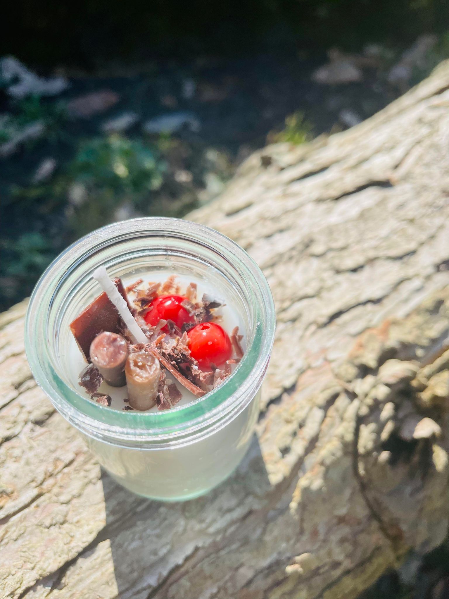 Handmade chocolate milkshake artisan poured candle