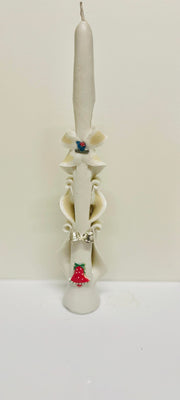 Angel carved candle, handmade and unscented
