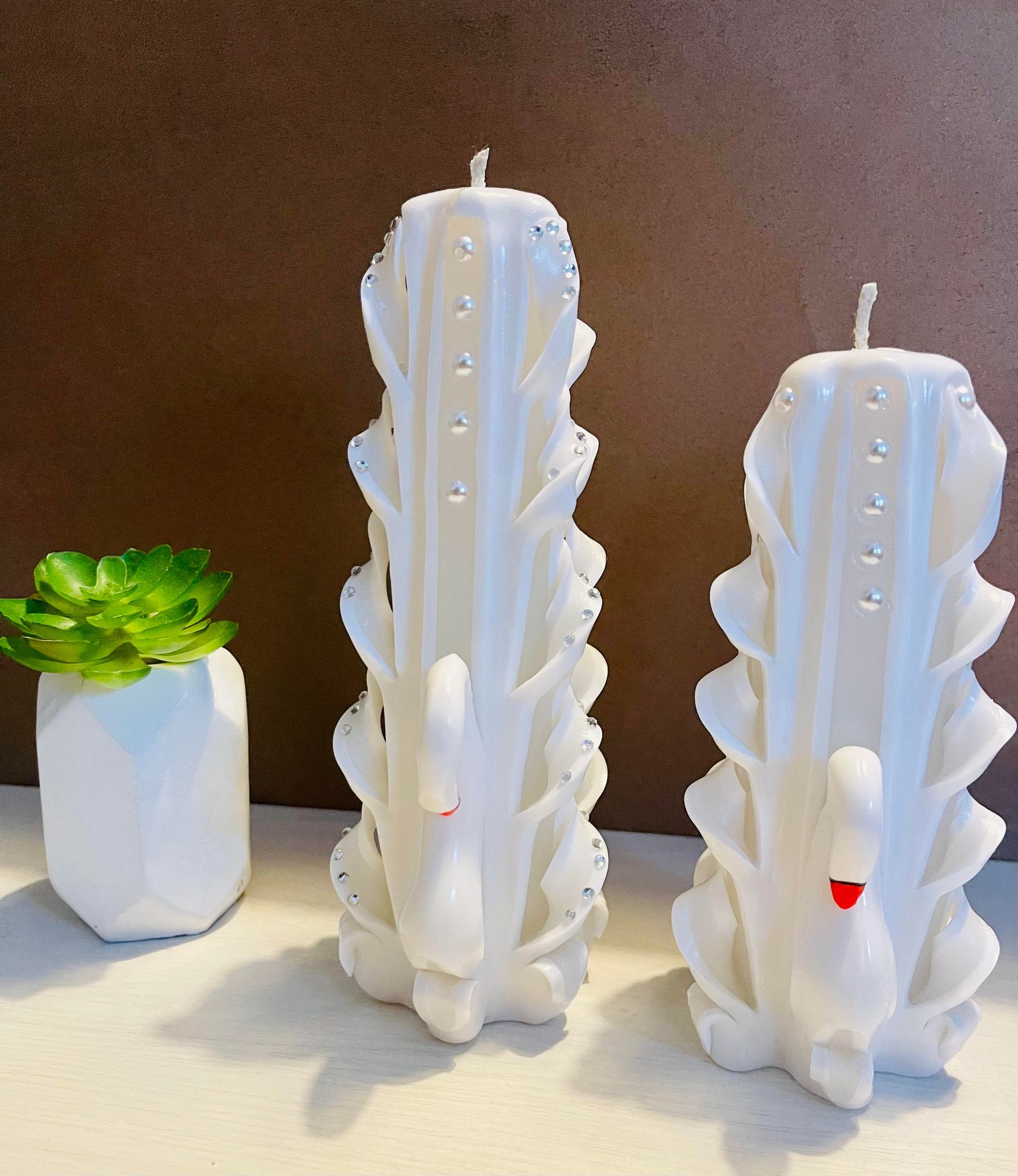 Handmade unicorn sculptural candle centerpiece design
