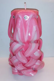 Hand-carved unscented swan candle design