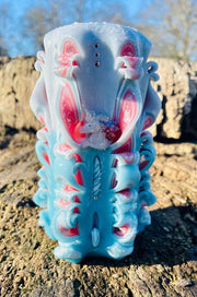 Handmade unicorn decorative candle with sculptural design